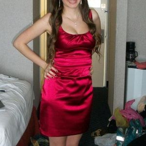 B. Darlin red semi formal dress
